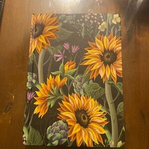 Beautiful sunflower journal/ notebook/ diary HARDCOVER!! yellow  trim